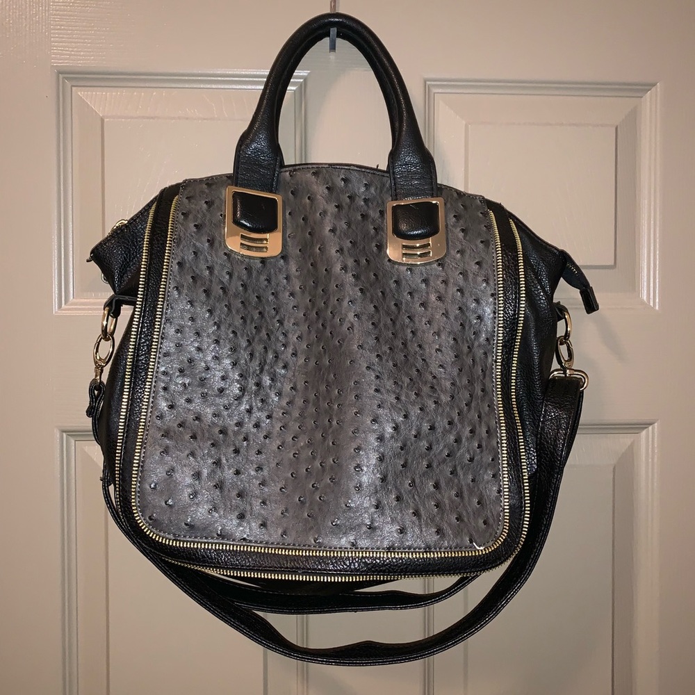Steve Madden Faux Ostrich Leather Handbag